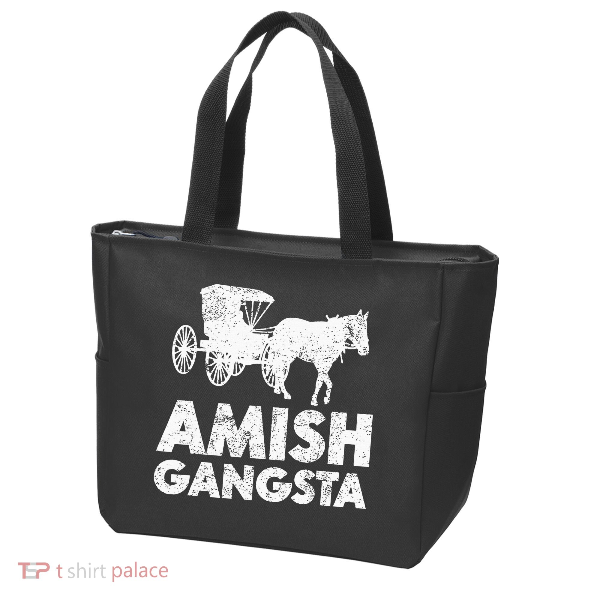 Amish Gangsta Horse And Buggy Funny Amish Gift Tote Bag