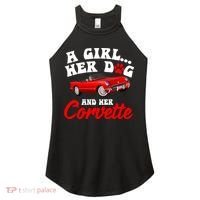 A Girl Her Dog And Her Corvette Dog Mom Women's Perfect Tri Rocker Tank thumb 0