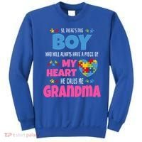 Autism Grandma He Has My Heart Autistic Grandson Gift Sweatshirt thumb 0