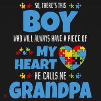 Autism Grandpa He Has My Heart Autistic Grandson Cute Gift Women's Hoodie thumb 2