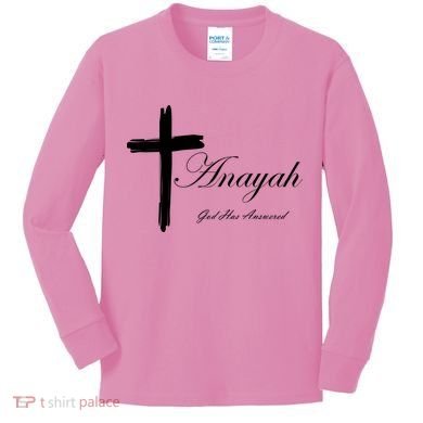 Anayah God Has Answered Kids Long Sleeve Shirt