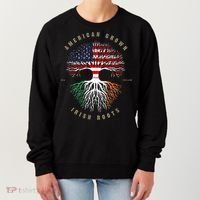 American Grown Irish Roots Ireland Flag ST. Patrick's Day Women's Sweatshirt thumb 0