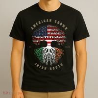 American Grown Irish Roots Ireland Flag ST. Patrick's Day T-Shirt thumb 3