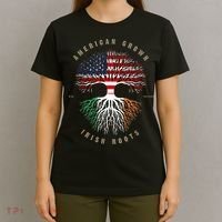 American Grown Irish Roots Ireland Flag ST. Patrick's Day T-Shirt thumb 4