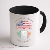 American Grown Irish Roots Ireland Flag ST. Patrick's Day Coffee Mug thumb 1