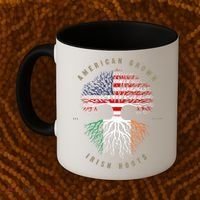 American Grown Irish Roots Ireland Flag ST. Patrick's Day Coffee Mug thumb 2