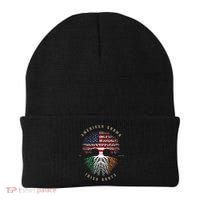 American Grown Irish Roots Ireland Flag ST. Patrick's Day Beanie thumb 0