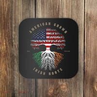 American Grown Irish Roots Ireland Flag ST. Patrick's Day Coaster thumb 0