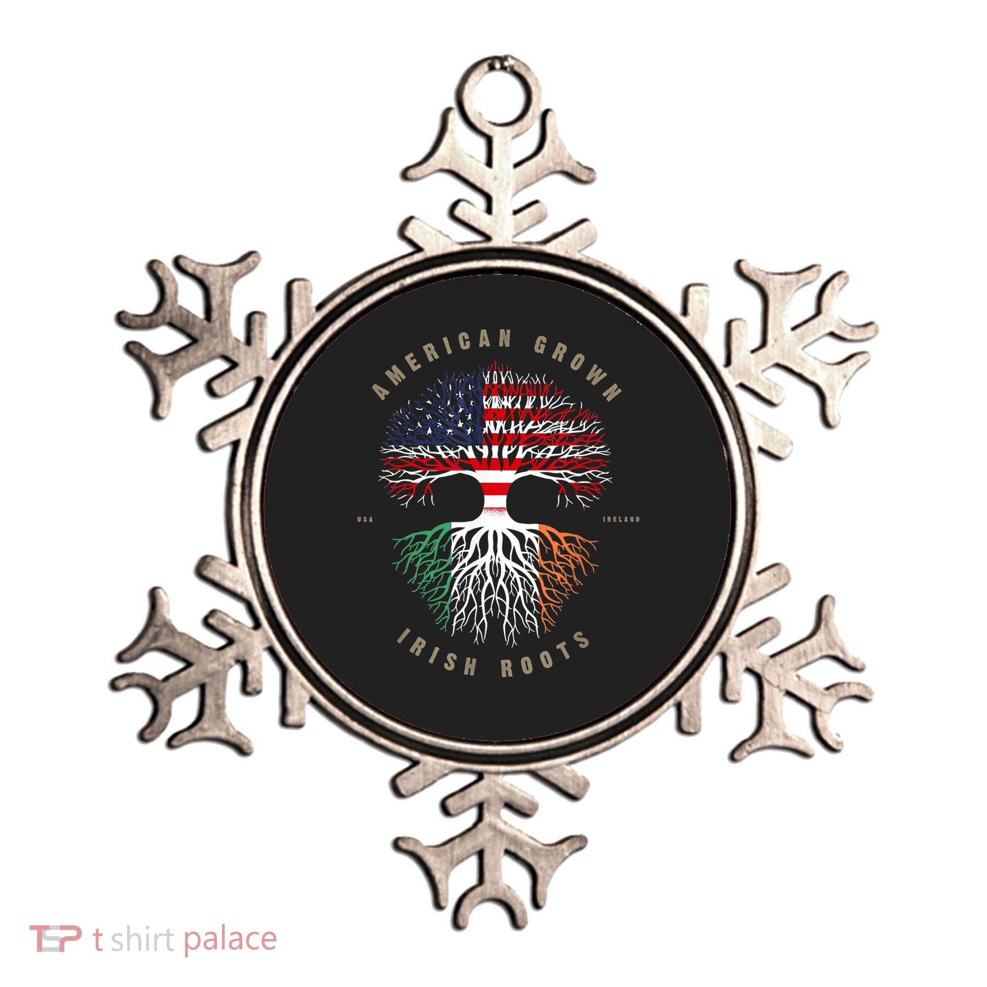 American Grown Irish Roots Ireland Flag ST. Patrick's Day Ornament