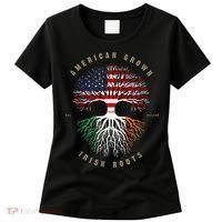 American Grown Irish Roots Ireland Flag ST. Patrick's Day Women's T-Shirt thumb 0
