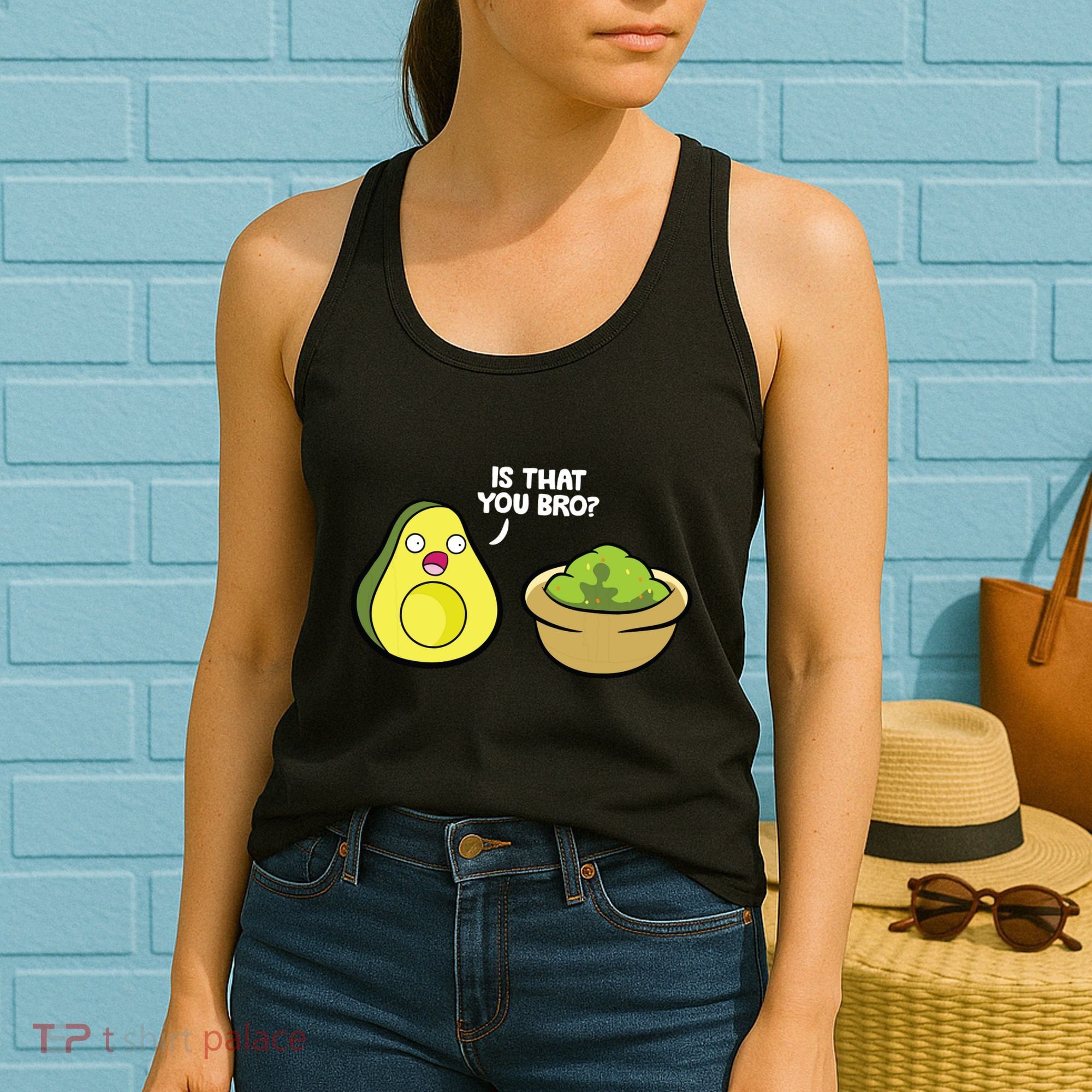 Avocado Guacamole Is That You Bro Funny Avocado Women's Tank Top