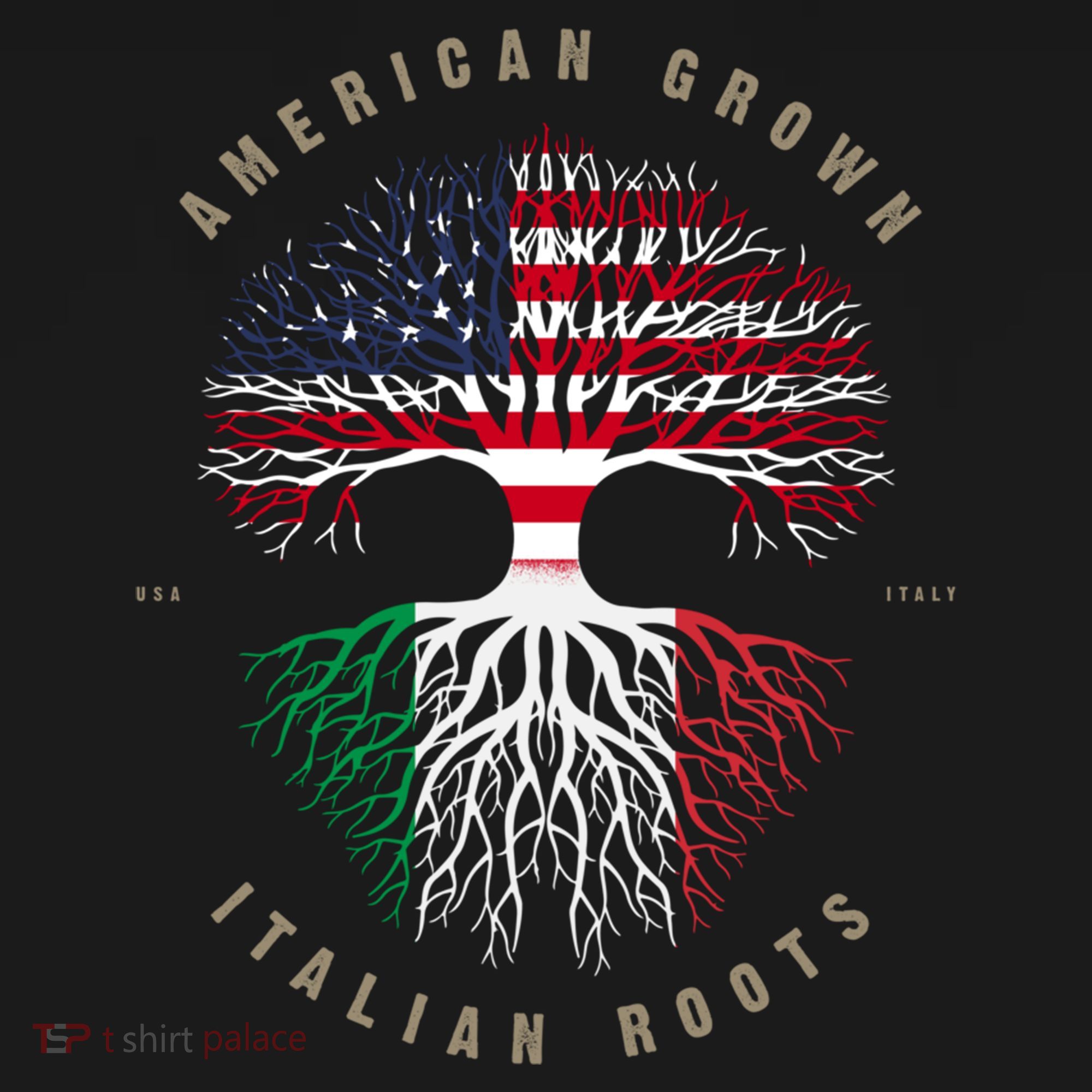 American Grown Italian Roots Italy Flag Gift Ornament