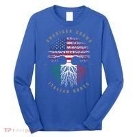 American Grown Italian Roots Italy Flag Gift Long Sleeve Shirt thumb 0
