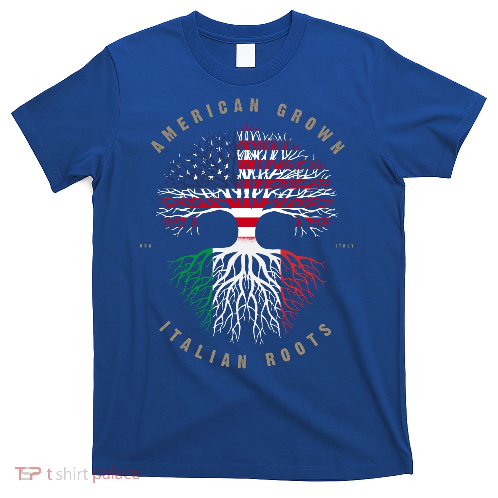 American Grown Italian Roots Italy Flag Gift T-Shirt
