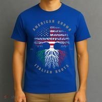 American Grown Italian Roots Italy Flag Gift T-Shirt thumb 3
