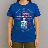 American Grown Italian Roots Italy Flag Gift T-Shirt thumb 4