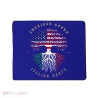American Grown Italian Roots Italy Flag Gift Mousepad thumb 0