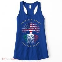 American Grown Italian Roots Italy Flag Gift Women's Tank Top thumb 0
