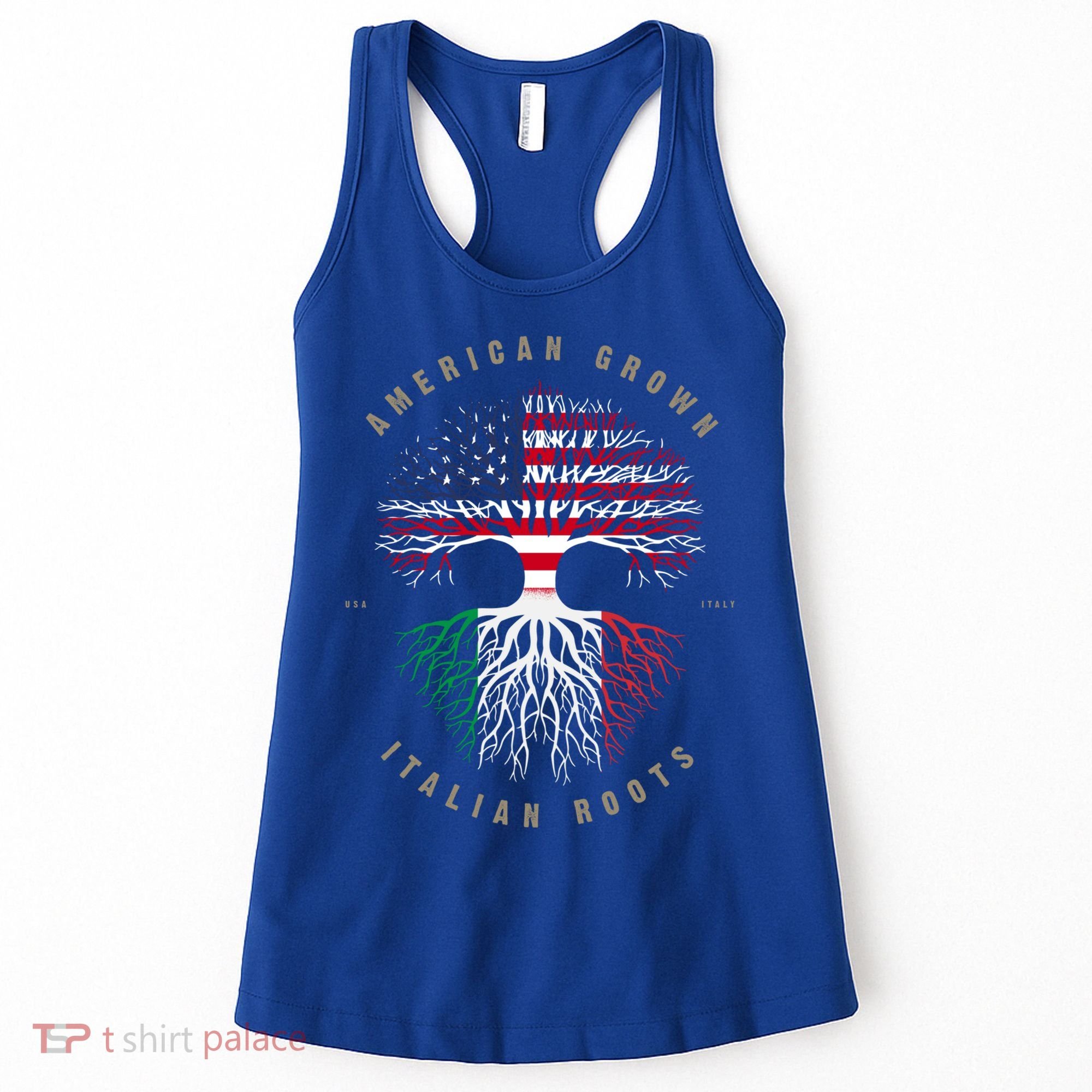 American Grown Italian Roots Italy Flag Gift Women's Tank Top