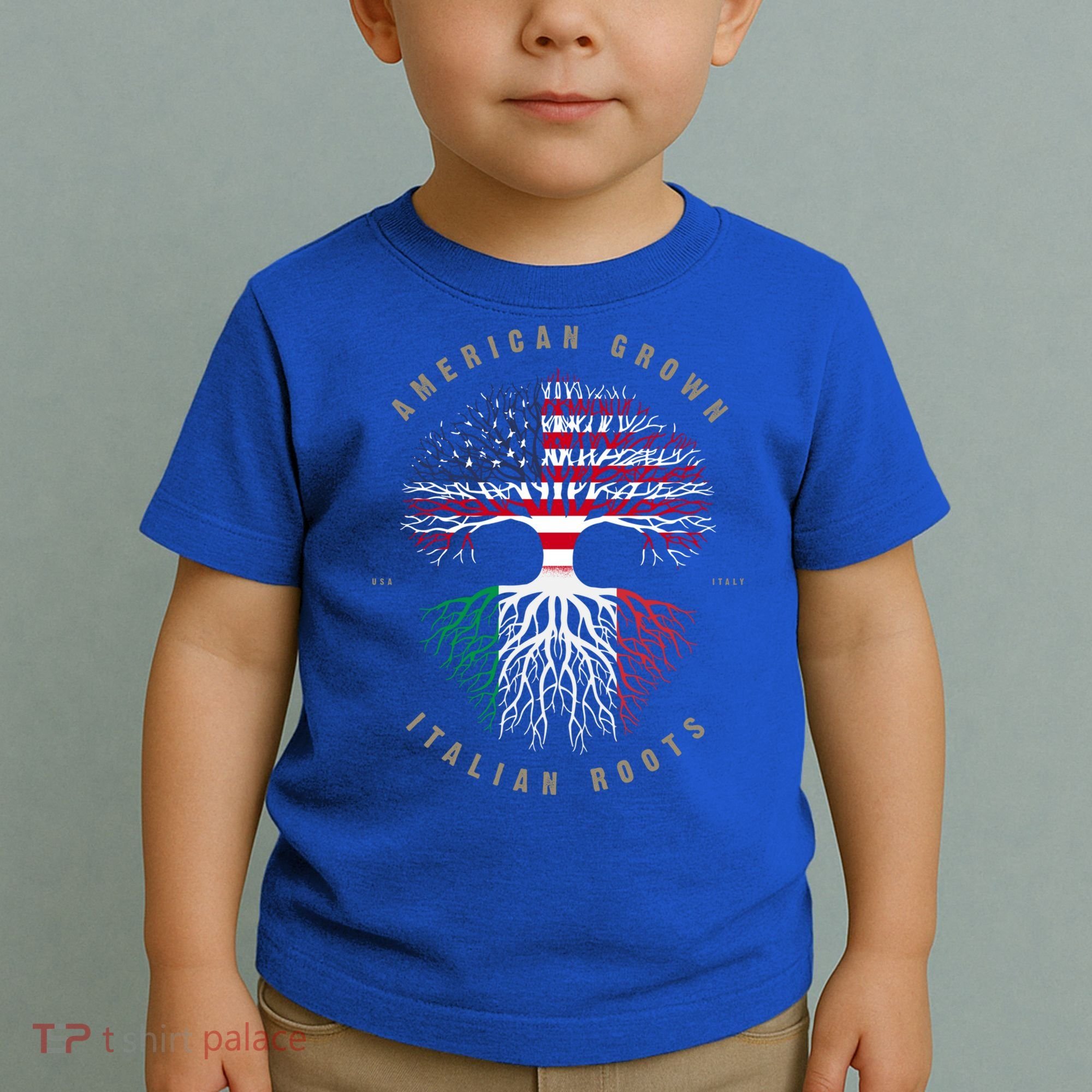 American Grown Italian Roots Italy Flag Gift Toddler T-Shirt