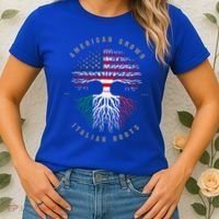 American Grown Italian Roots Italy Flag Gift Women's T-Shirt thumb 2