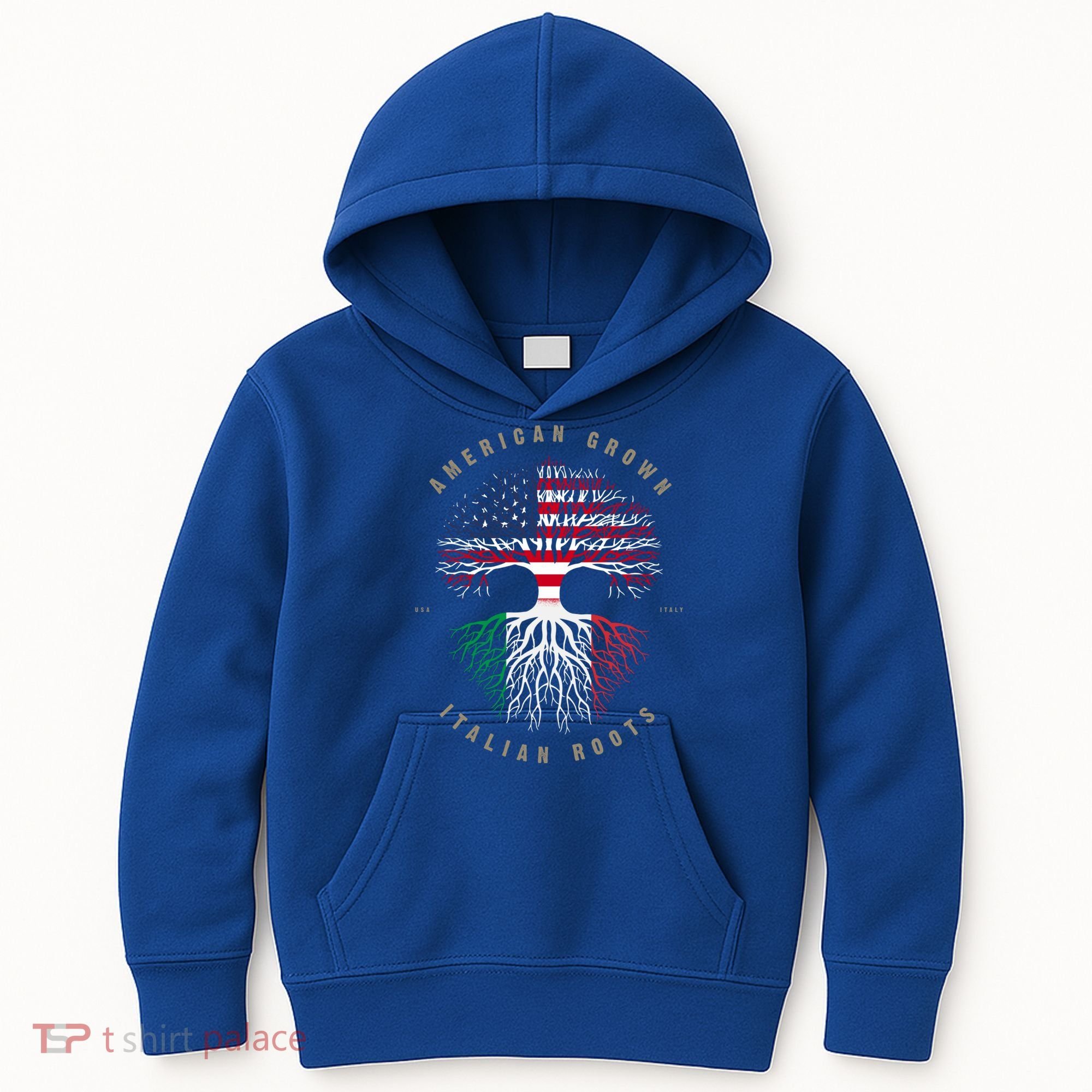 American Grown Italian Roots Italy Flag Gift Kids Hoodie
