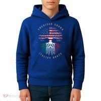 American Grown Italian Roots Italy Flag Gift Kids Hoodie thumb 4
