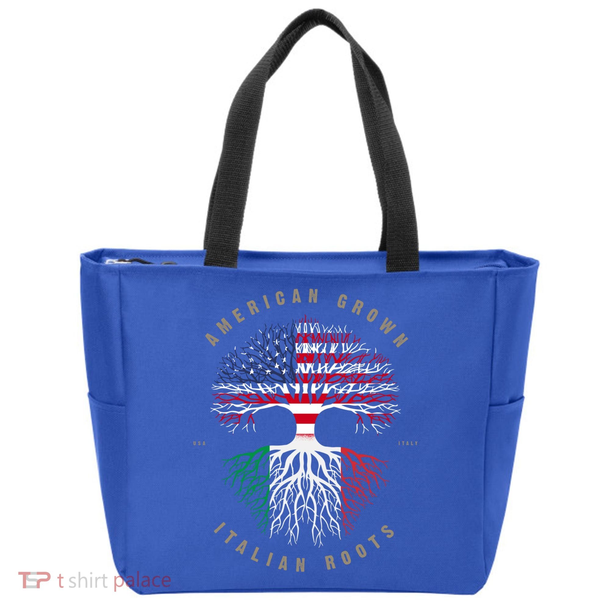 American Grown Italian Roots Italy Flag Gift Tote Bag