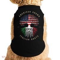 American Grown Italian Roots Italy Flag Doggie Tank thumb 0