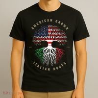 American Grown Italian Roots Italy Flag T-Shirt thumb 3
