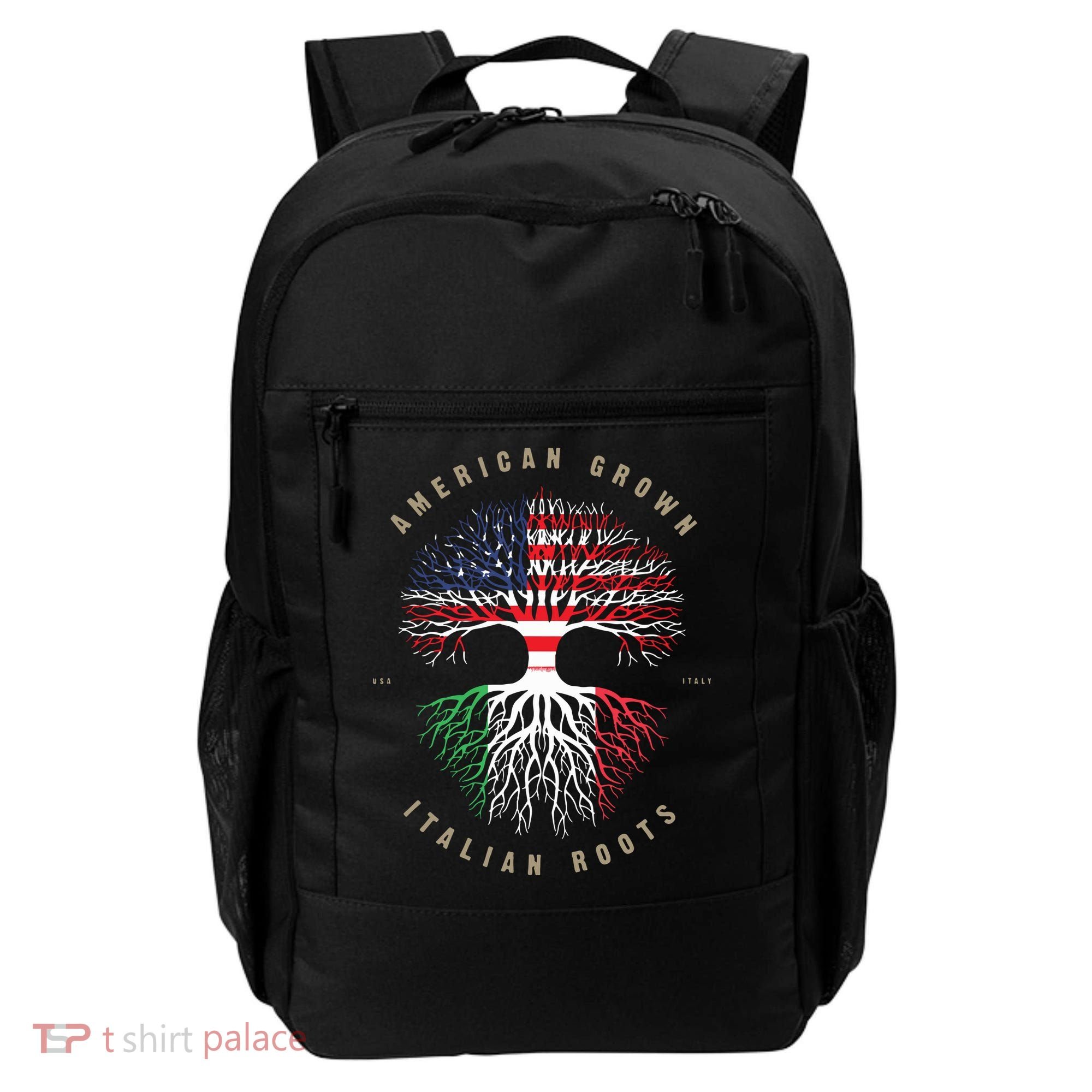 American Grown Italian Roots Italy Flag Backpack