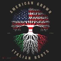 American Grown Italian Roots Italy Flag Crop Fleece Hoodie thumb 2