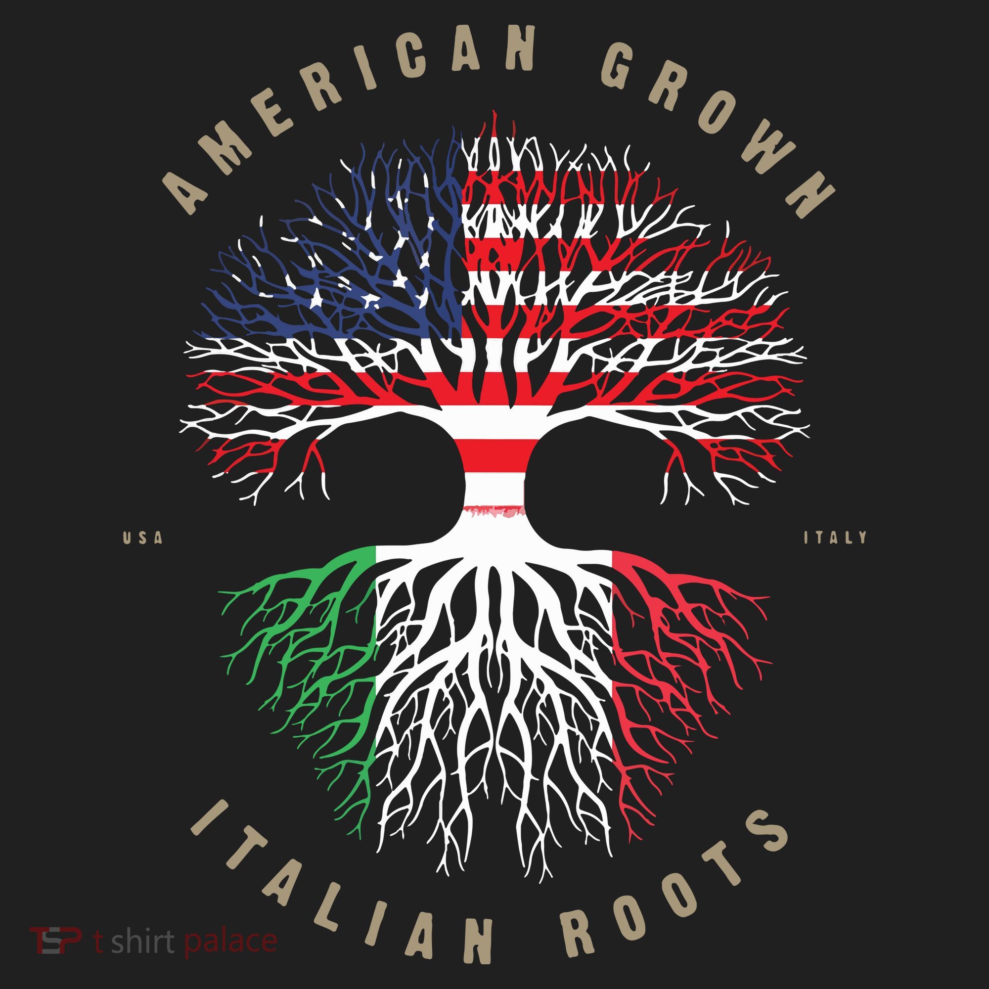 American Grown Italian Roots Italy Flag Tumbler