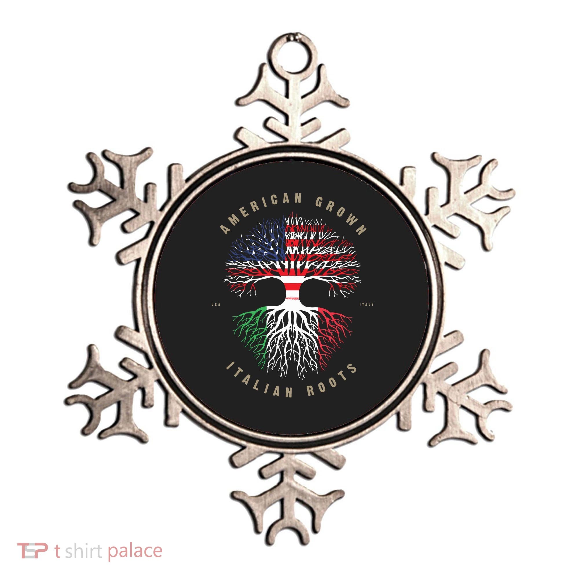 American Grown Italian Roots Italy Flag Ornament