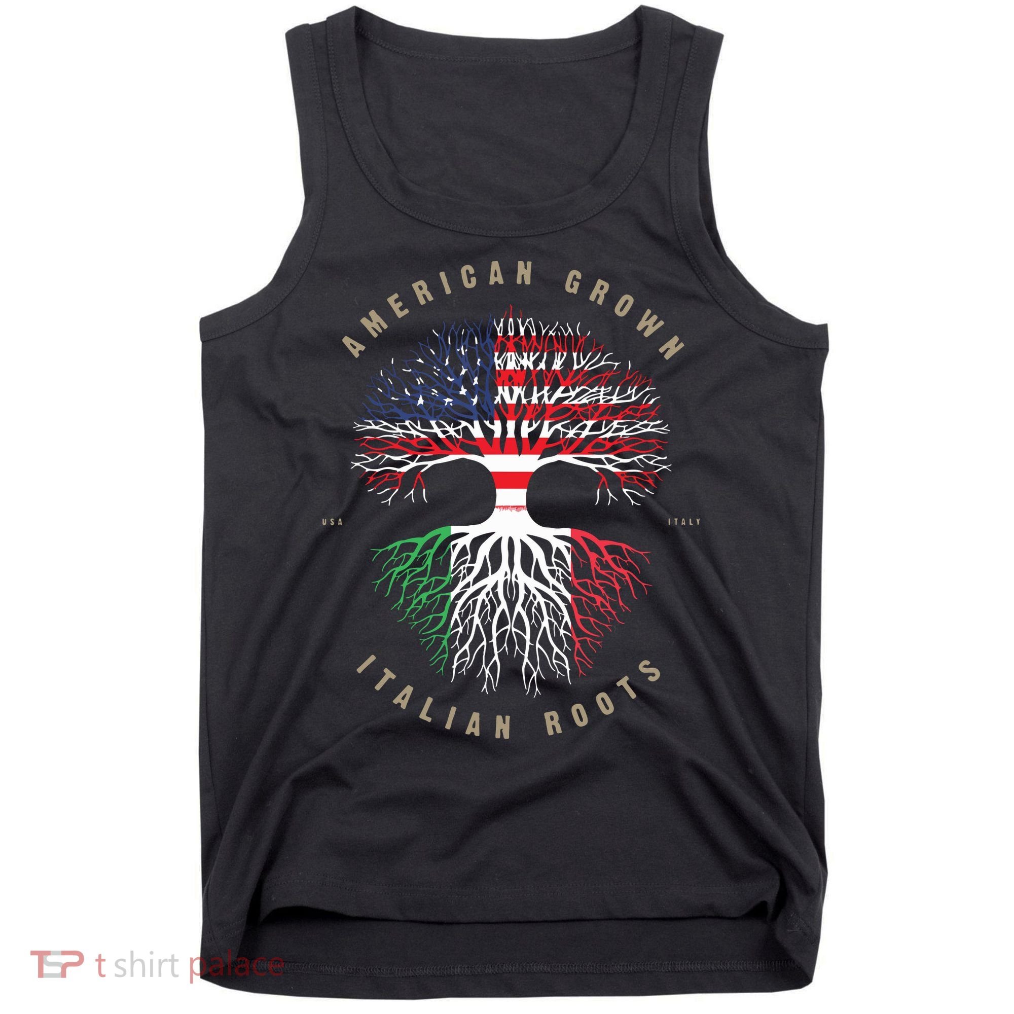 American Grown Italian Roots Italy Flag Tank Top