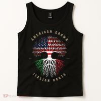 American Grown Italian Roots Italy Flag Tank Top thumb 2