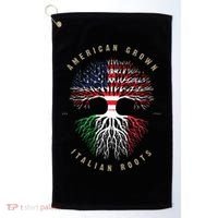 American Grown Italian Roots Italy Flag Golf Towel thumb 0