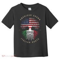 American Grown Italian Roots Italy Flag Toddler T-Shirt thumb 0