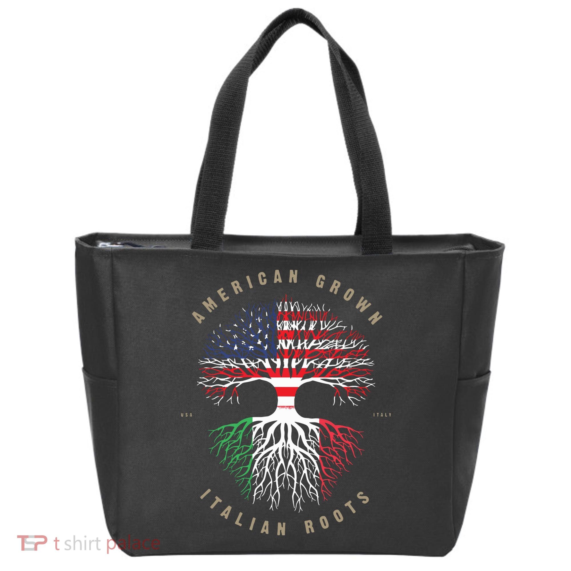 American Grown Italian Roots Italy Flag Tote Bag