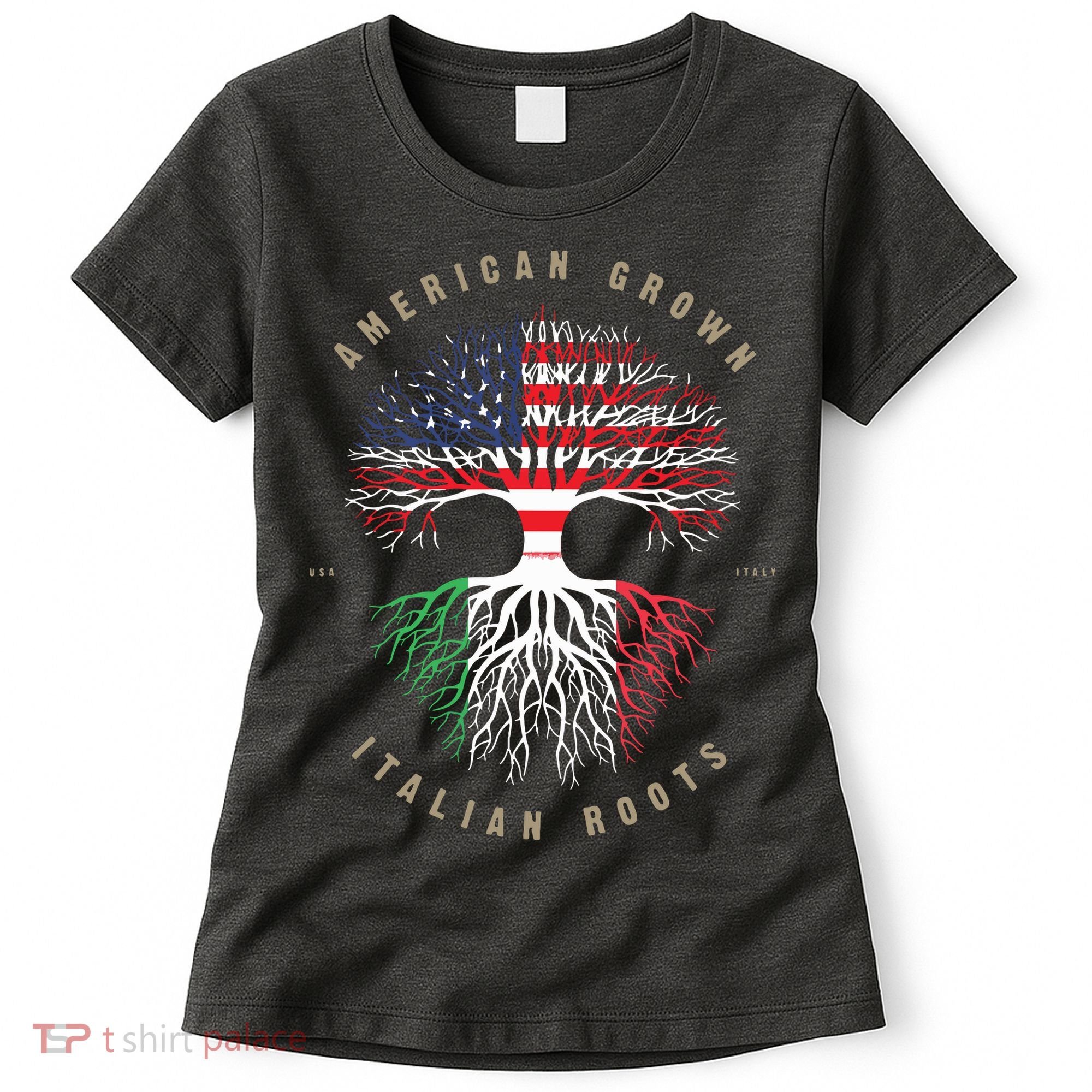 American Grown Italian Roots Italy Flag Women's T-Shirt