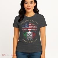 American Grown Italian Roots Italy Flag Women's T-Shirt thumb 4