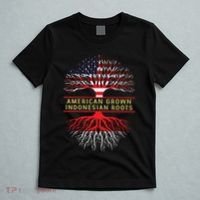 American Grown Indonesian Roots America Indonesia Tree Flag T-Shirt thumb 5