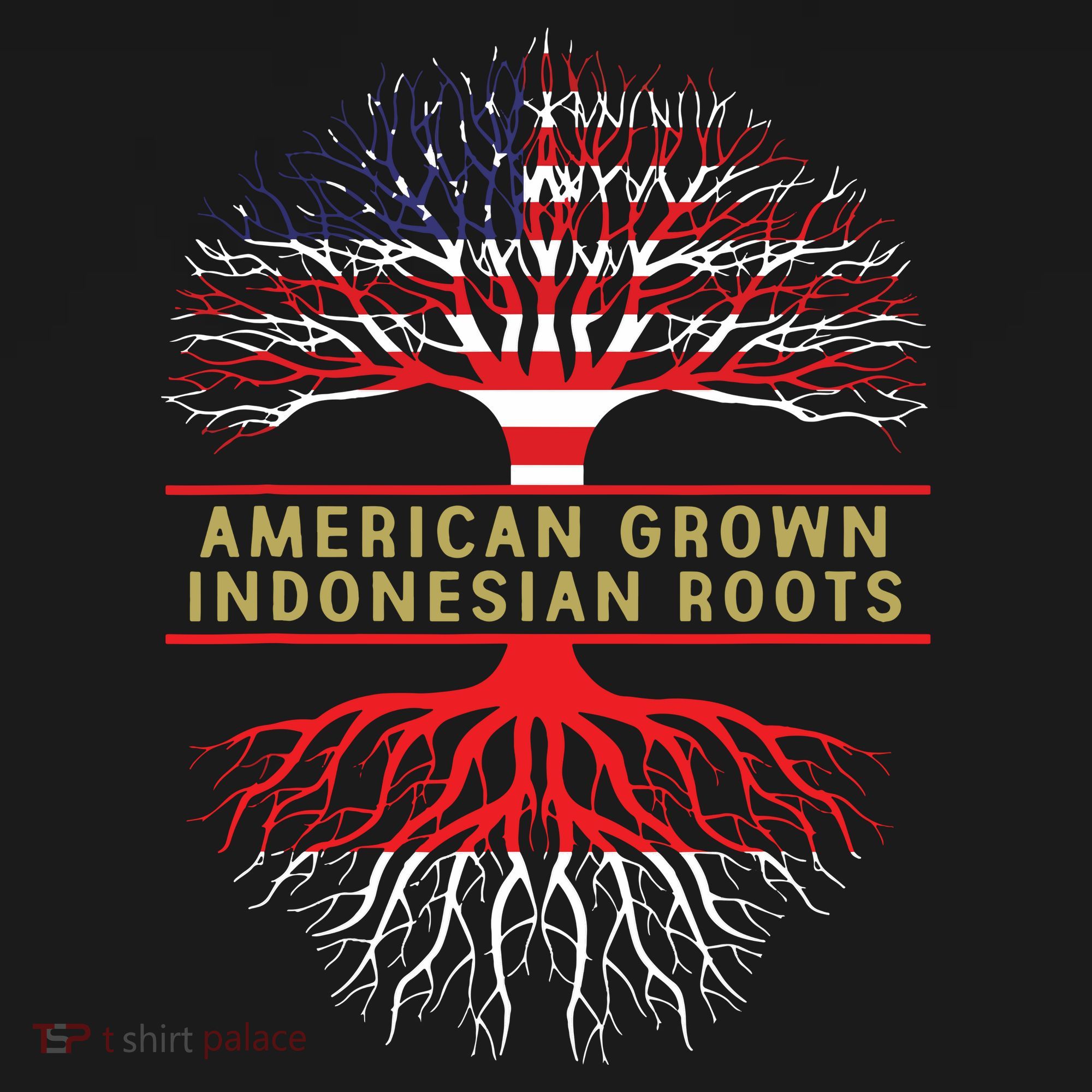 American Grown Indonesian Roots America Indonesia Tree Flag Women's Hoodie