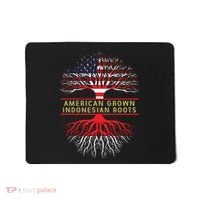 American Grown Indonesian Roots America Indonesia Tree Flag Mousepad thumb 0