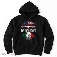 American Grown Italian Roots Italy Flag Proud Hoodie thumb 0
