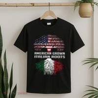 American Grown Italian Roots Italy Flag Proud T-Shirt thumb 2