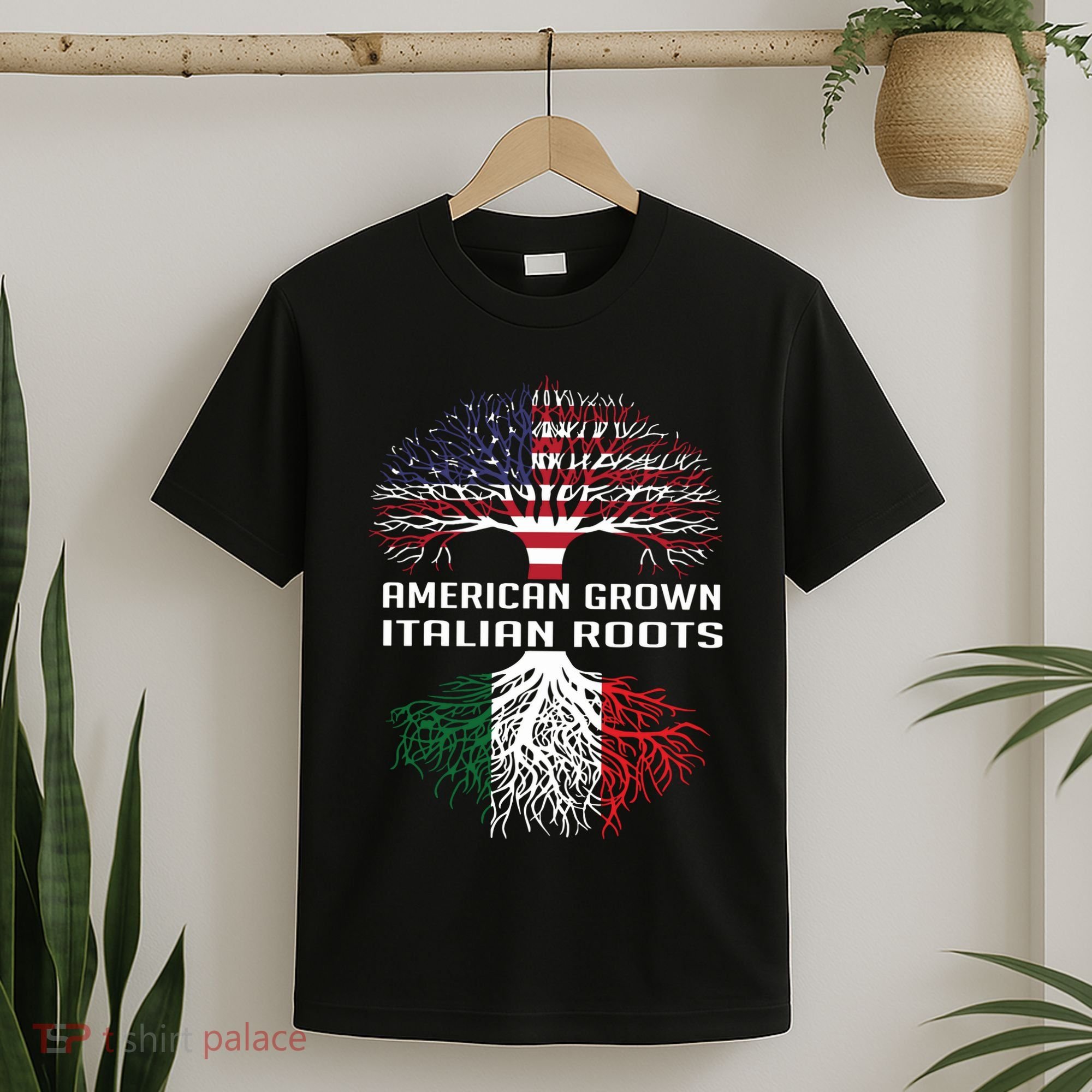 American Grown Italian Roots Italy Flag Proud T-Shirt