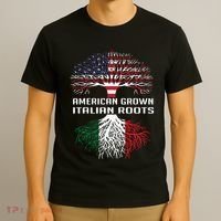 American Grown Italian Roots Italy Flag Proud T-Shirt thumb 3
