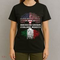 American Grown Italian Roots Italy Flag Proud T-Shirt thumb 4