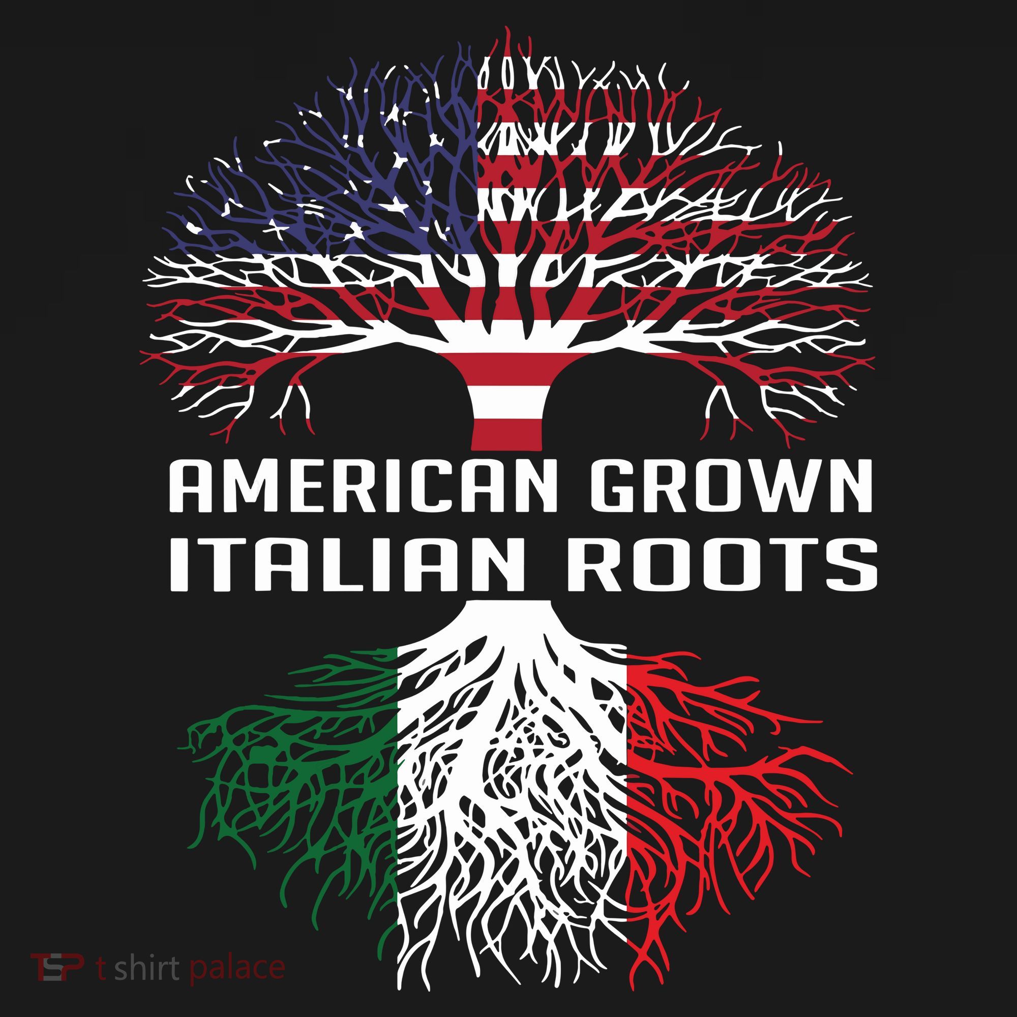 American Grown Italian Roots Italy Flag Proud T-Shirt